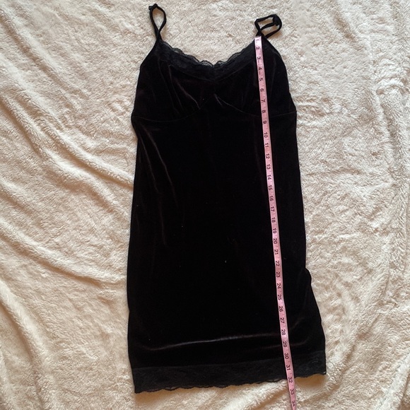 Black Velvet Slip Dress - Picture 6 of 6